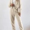 Women's Pajamas Sets Pure Color Warm Fashion Plush Home Daily Bed Polyester Warm Breathable Hoodie Long Sleeve Cardigan Pant Elastic Waist Fall Winter Green Khaki