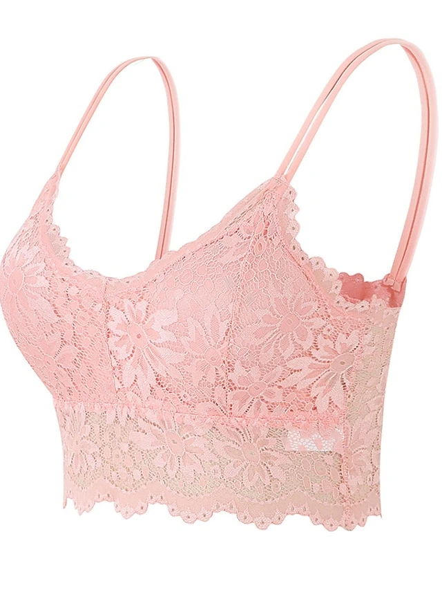 Women's Lace Bras Sheer Bras 3/4 Cup V Neck Push Up Lace Pure Color Pull-On Closure Date Valentine's Day Casual Daily Nylon Sexy 1PC White Black / Bras & Bralettes / 1 PC 6 Women's Lace Bras Sheer Bras 3/4 Cup V Neck Push Up Lace Pure Color Pull-On Closure Date Valentine's Day Casual Daily Nylon Sexy 1PC White Black / Bras & Bralettes / 1 PC - Image 4