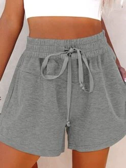 Women's Loungewear Pants Lounge Pants Pure Color Simple Casual Comfort Home Daily Vacation Polyester Breathable Pocket Elastic Waist Summer Spring Black White -Ladies Pajamas Store yedmvj1677484970430