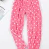 Women's Fleece Pajama Pants Loungewear Pants Dot Simple Plush Casual Home Daily Vacation Flannel Warm Breathable Pant Elastic Waist Fall Winter White Pink -Ladies Pajamas Store yeuomo1697699928080