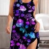 Women's Loungewear Nightshirt Dress Butterfly Flower Fashion Casual Street Date Airport Polyester Breathable Straps Sleeveless Backless Summer Spring Black Pink 2 Women's Loungewear Nightshirt Dress Butterfly Flower Fashion Casual Street Date Airport Polyester Breathable Straps Sleeveless Backless Summer Spring Black Pink -Ladies Pajamas Store yfbcmo1680348310073
