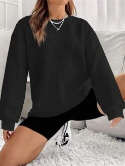 Women's Loungewear Top Pure Color Casual Comfort Soft Home Street Daily Polyester Breathable Crew Neck Long Sleeve Fall Winter Claret Black 28 Women's Loungewear Top Pure Color Casual Comfort Soft Home Street Daily Polyester Breathable Crew Neck Long Sleeve Fall Winter Claret Black -Ladies Pajamas Store ygiuho1693295701588