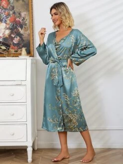 Women's Satin Silk Silp Lingerie And Robs 2Pcs Floral Print Cherry Casual Comfort Soft Home Daily Bed Satin Breathable Straps Sleeveless Strap Top Fall Winter Black Champagne 21 Women's Satin Silk Silp Lingerie And Robs 2Pcs Floral Print Cherry Casual Comfort Soft Home Daily Bed Satin Breathable Straps Sleeveless Strap Top Fall Winter Black Champagne -Ladies Pajamas Store ynufdc1697103815900