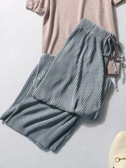 Women's Loungewear Pants Lounge Pants Pure Color Fashion Casual Comfort Home Daily Vacation Polyester Breathable Pant Elastic Waist Summer Spring Black Pink -Ladies Pajamas Store yqjqut1681275605141