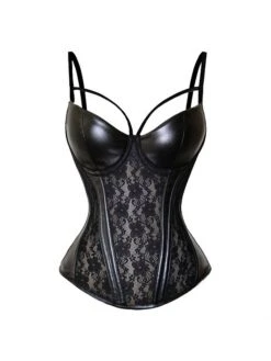 Women's Corsets Halloween Waist Trainer Body Shaper Pure Color Fashion Retro Hot Party Carnival Polyester Breathable Straps Strap Top Adjustable Summer Spring Black