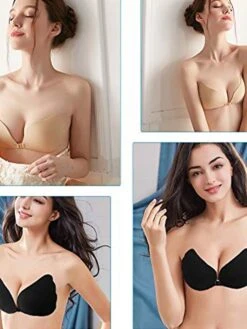Women's Plus Size Bras & Bralettes Adhesive Bra Strapless 3/4 Cup Solid Color Micro-elastic Breathable Push Up Invisible Wedding Party Party & Evening Silica Gel 805-1 Skin Tone / 1 PC -Ladies Pajamas Store ysvofk1657074227179