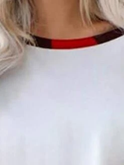 Women's Christmas Pajamas Grid / Plaid Simple Casual Comfort Polyester Breathable Gift Crew Neck Long Sleeve T Shirt Tee Pant Fall Winter Red -Ladies Pajamas Store yvwaas1695628308025