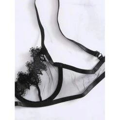 Women's Sexy Bodies Lingerie Set 2 Pieces Patchwork Pure Color Ultra Slim Hot See Through Bed Date Valentine's Day Lace Straps Transparent Hole Spring Summer Black / Hook & Eye / Soft 12 Women's Sexy Bodies Lingerie Set 2 Pieces Patchwork Pure Color Ultra Slim Hot See Through Bed Date Valentine's Day Lace Straps Transparent Hole Spring Summer Black / Hook & Eye / Soft -Ladies Pajamas Store yydqzh1660292196151