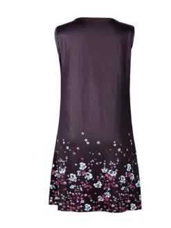 Women's Plus Size Loungewear Nightgown Nightshirt Dress Flower Simple Casual Comfort Home Daily Going Out Polyester Breathable Sleeveless Summer Spring Black Blue -Ladies Pajamas Store zfuivi1678256941807