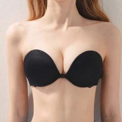 Women's Bras & Bralettes Tube Bra Strapless Demi Cup Solid Color V Neck Stretchy Breathable Invisible Casual Daily Nylon White / 1 PC -Ladies Pajamas Store zllasu1646045155138