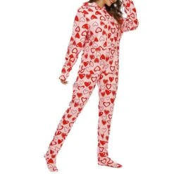 Women's Pajamas Jumpsuit Heart Warm Fashion Casual Home Xmas Daily Bed Polyester Breathable Hoodie Long Sleeve Pocket Fall Winter Pink 16 Women's Pajamas Jumpsuit Heart Warm Fashion Casual Home Xmas Daily Bed Polyester Breathable Hoodie Long Sleeve Pocket Fall Winter Pink -Ladies Pajamas Store zudyuo1692348354878