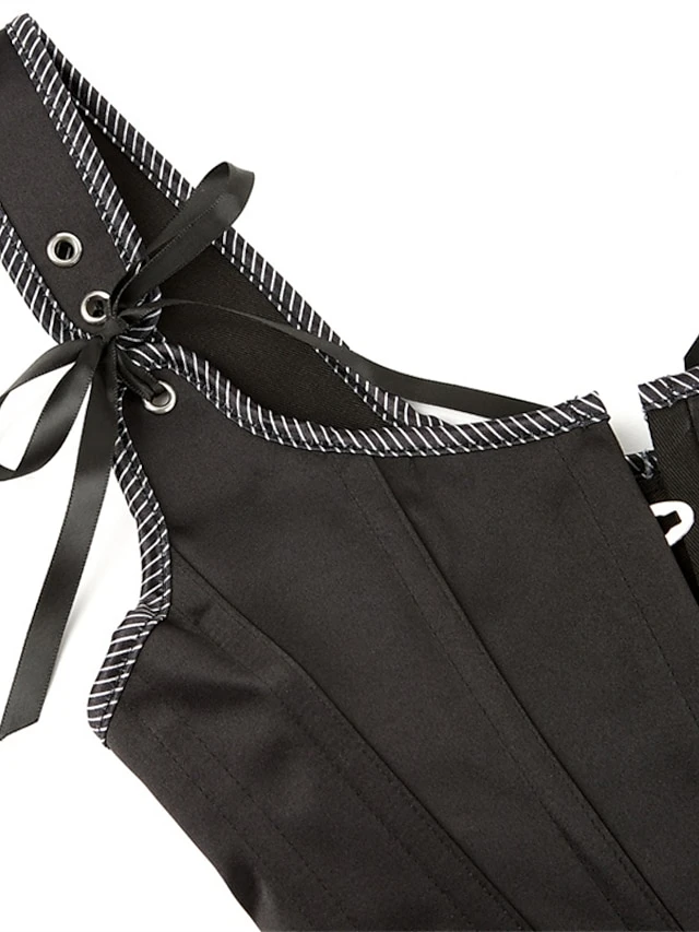 Corset Women's Corset Tops Party & Evening Club Black Blue Sexy Overbust Corset Hook & Eye Lace Up Retro Tummy Control Push Up Flower Fall Winter 10 Corset Women's Corset Tops Party & Evening Club Black Blue Sexy Overbust Corset Hook & Eye Lace Up Retro Tummy Control Push Up Flower Fall Winter - Image 8