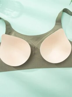 Women's Plus Size Bra Top Pure Color Simple Casual Comfort Home Street Bed Nylon Breathable Straps Sleeveless Summer Spring Iron Gray ArmyGreen -Ladies Pajamas Store zwpmir1694164427099